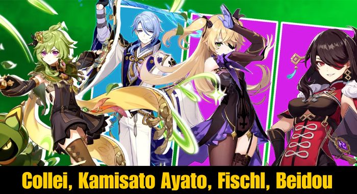 Collei, Kamisato Ayato, Fischl, Beidou