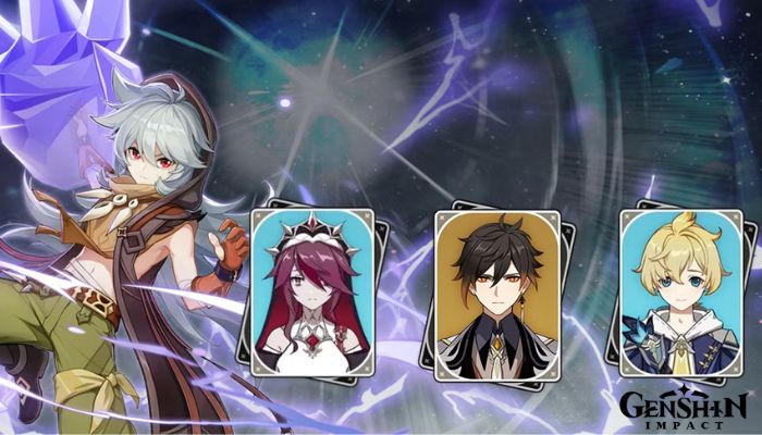 Razor, C6 Rosaria, Zhongli, C6 Mika