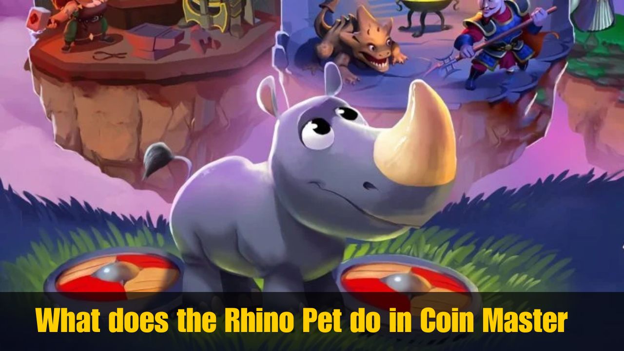 What does the Rhino pet do in Coin Master