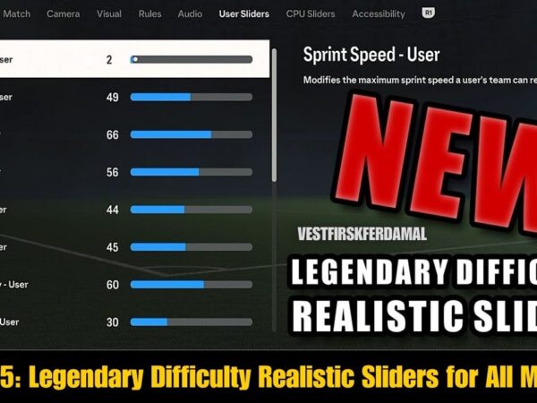 EA FC 25 Legendary Difficulty Realistic Sliders for All Matches